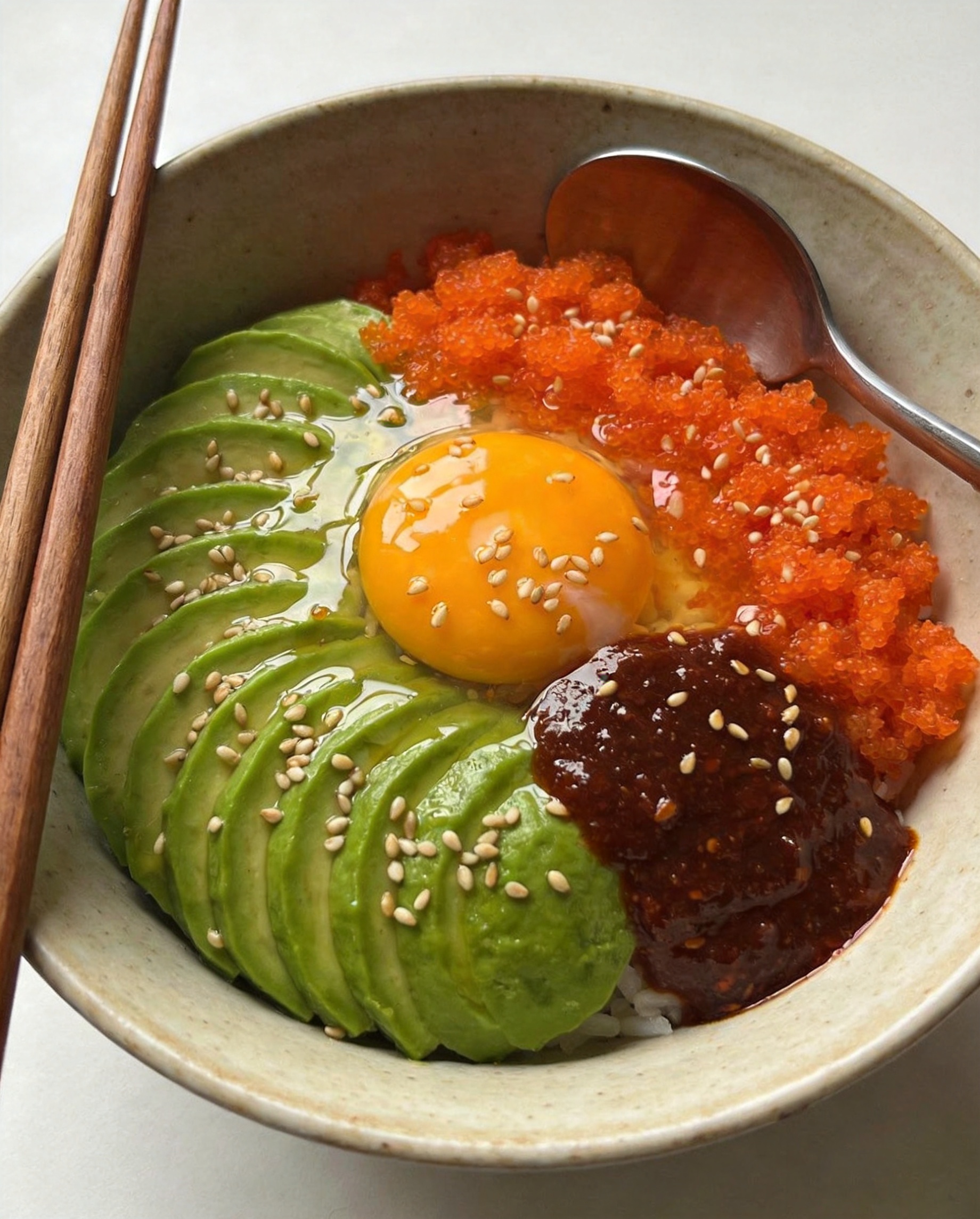 명란 아보카도 비빔밥